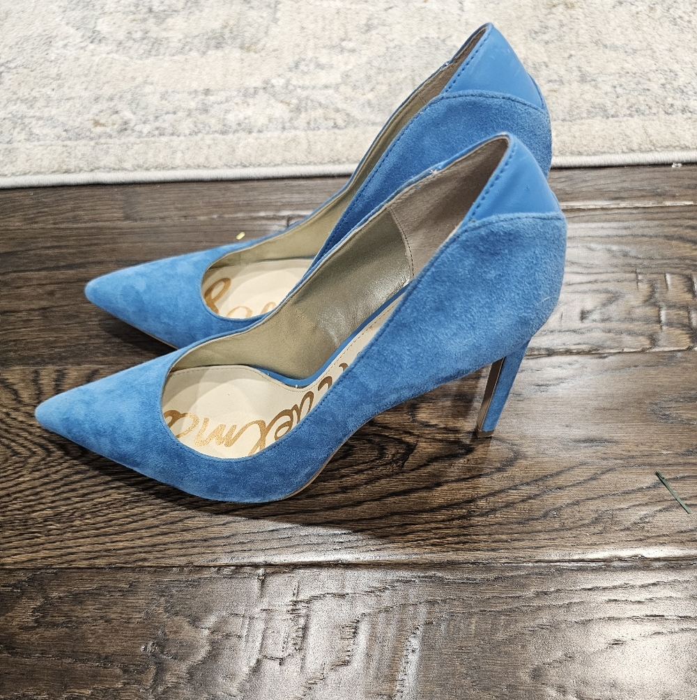 Sam Edelman Pumps, Blue Suede, Size 6.5, - Picture 2 of 4